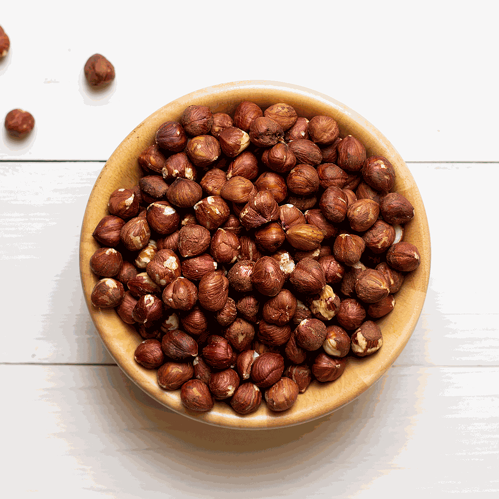 HAZELNUT WITH SHELL BROKEN ROASTED